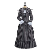 Elegant The Nightmare Before Christmas Jack Skellington Black Victorian Dress - Coscosmos